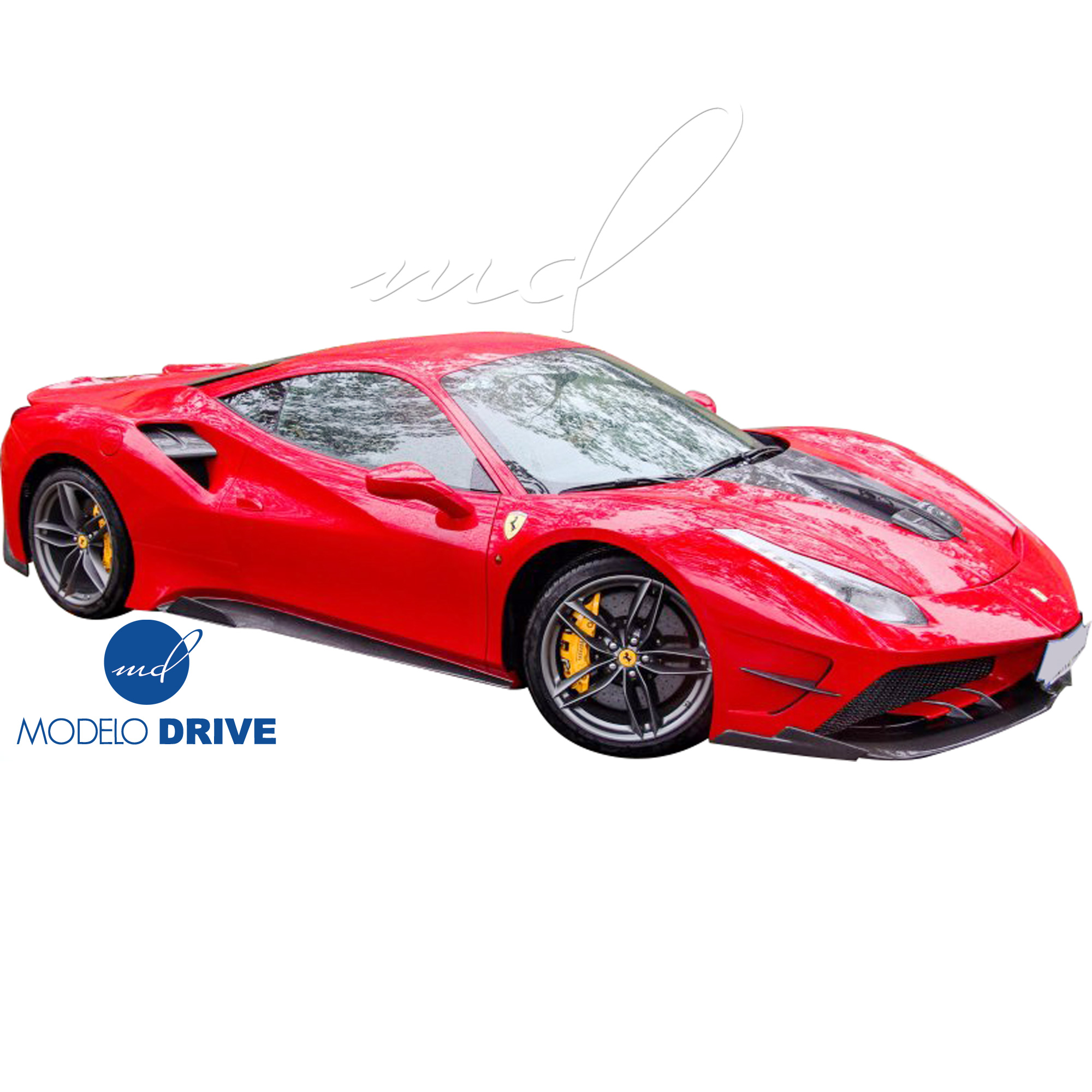 ModeloDrive Partial Carbon Fiber MDES Side Skirts > Ferrari 488 GTB F142M 2016-2019 - Image 5
