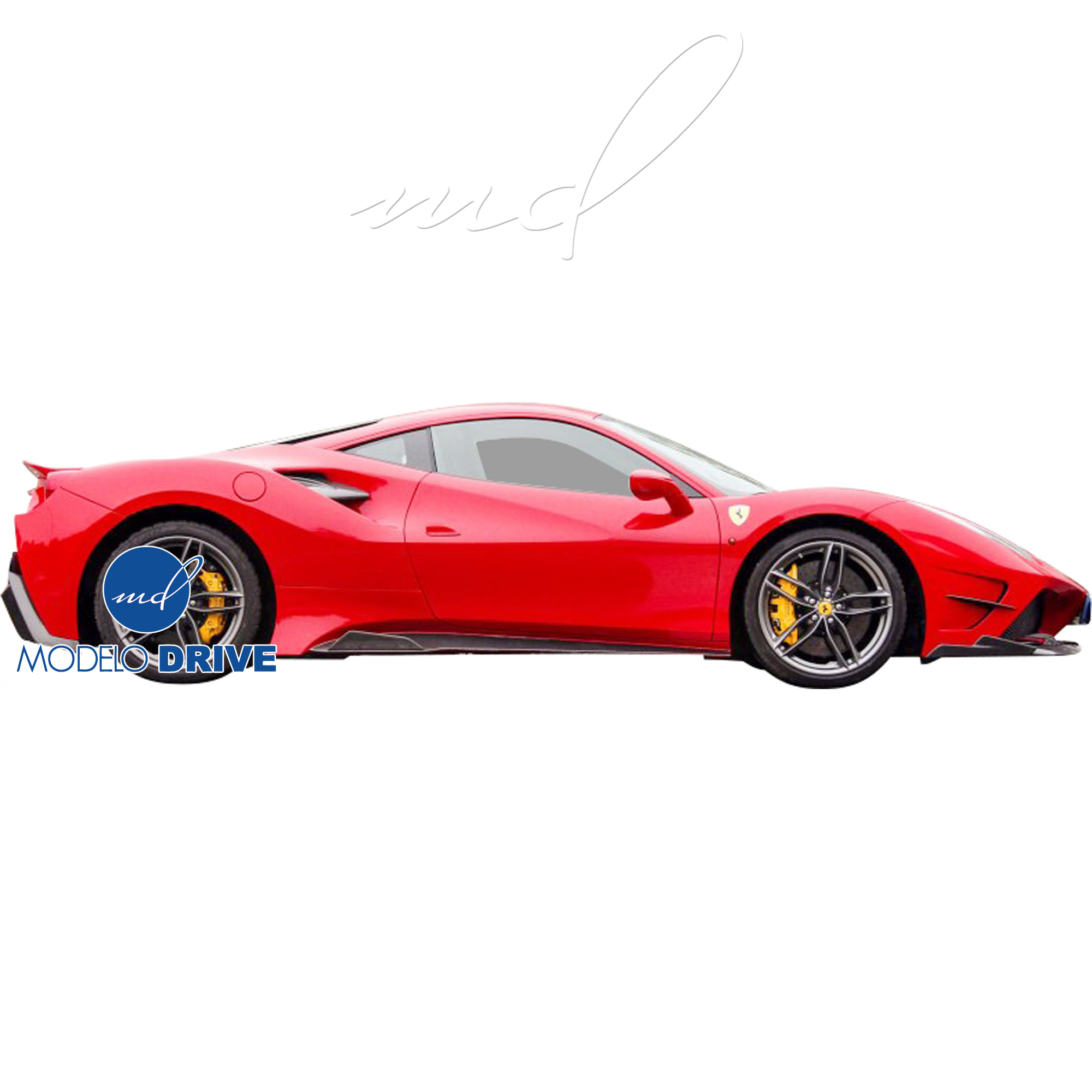 ModeloDrive Partial Carbon Fiber MDES Side Skirts > Ferrari 488 GTB F142M 2016-2019 - Image 8