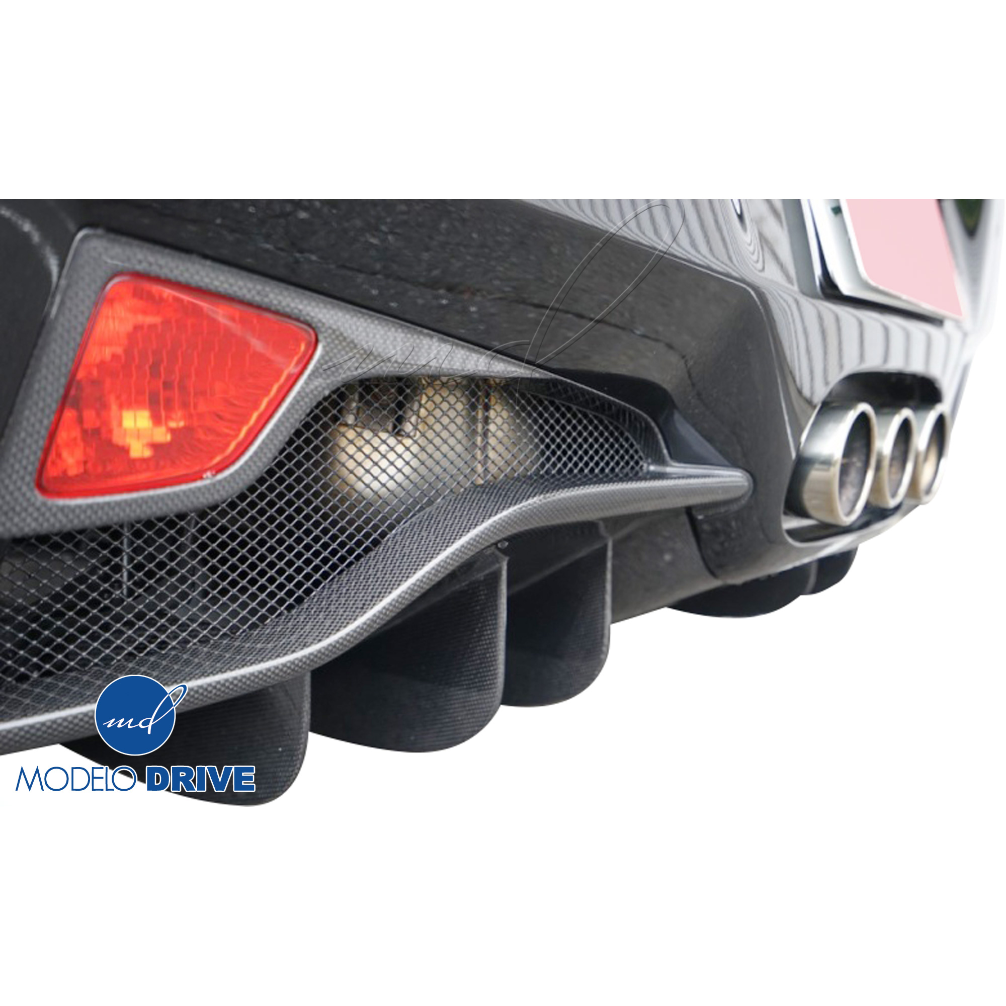 ModeloDrive Carbon Fiber OER Rear Fog Light Surround Garnishes > Ferrari 458 2015-2020 - Image 5