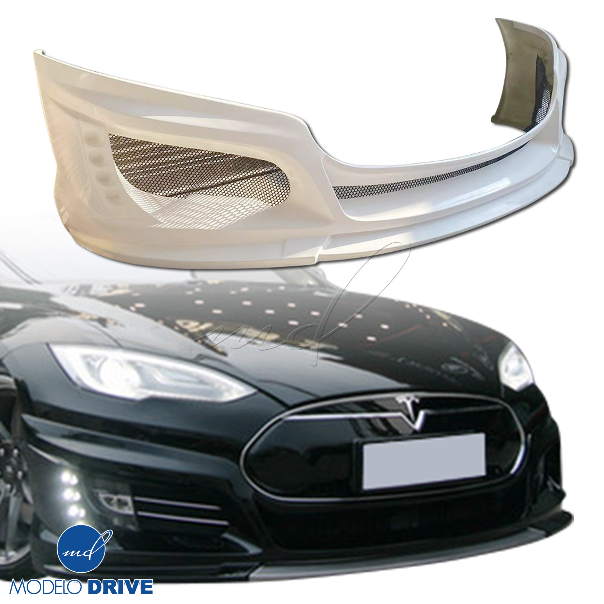 ModeloDrive FRP KKR Front Lip Valance > Tesla Model S 2012-2015 - Image 5