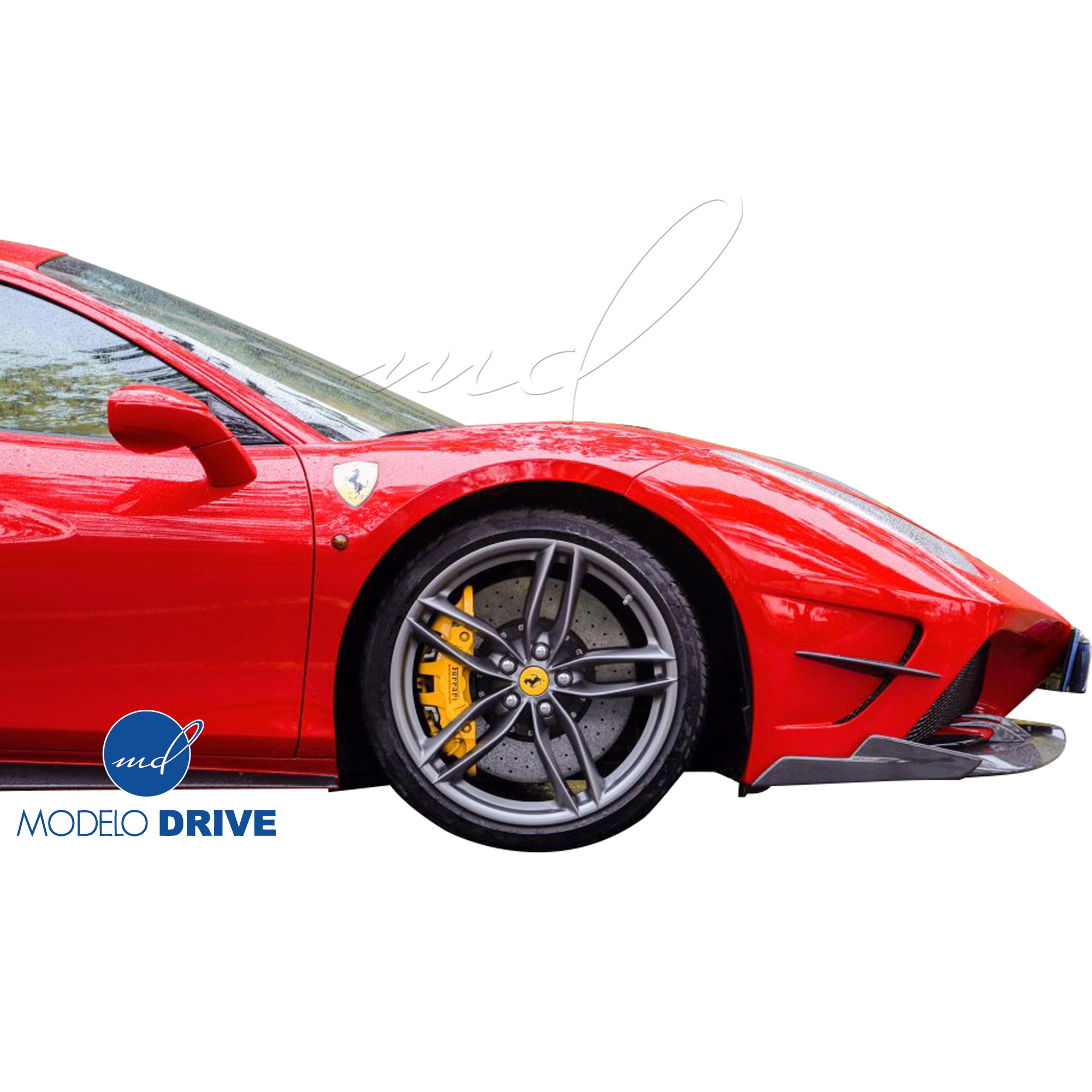 ModeloDrive Partial Carbon Fiber MDES Front Bumper w Splitter > Ferrari 488 GTB F142M 2016-2019 - Image 5