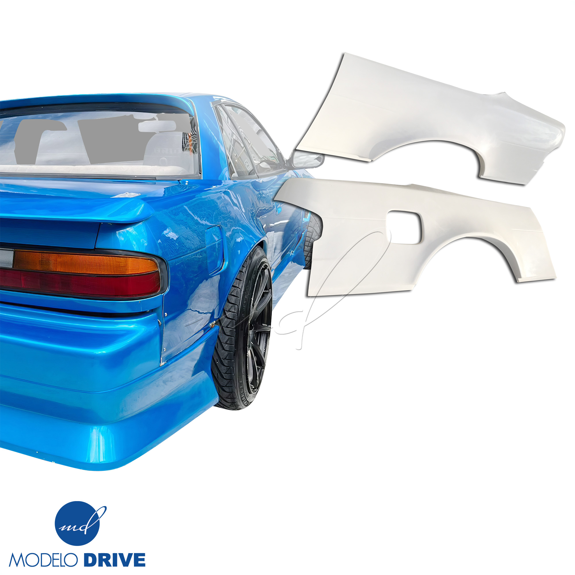 ModeloDrive FRP ORI t3 55mm Wide Body Fenders (rear) > Nissan Silvia S13 1989-1994> 2dr Coupe - Image 8