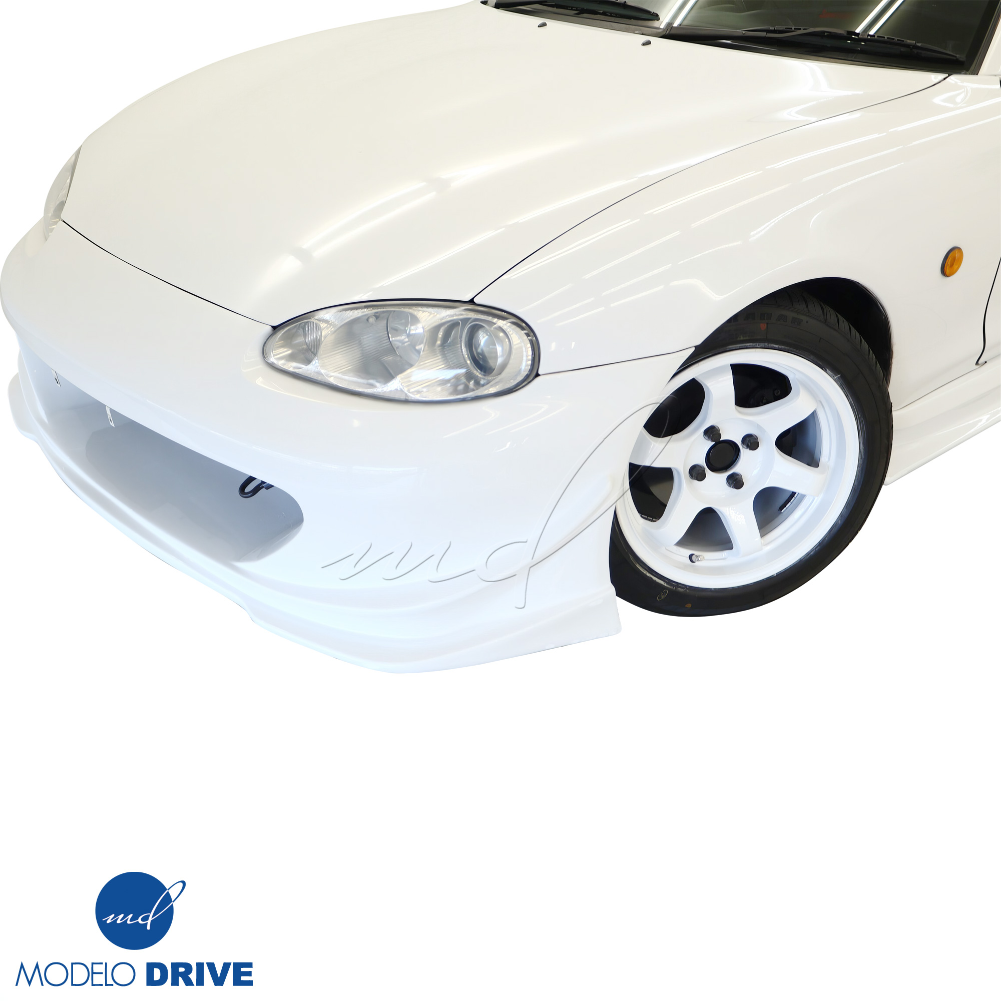 ModeloDrive FRP GVAR Front Bumper 3pc > Mazda Miata NB2 2001-2005 - Image 4