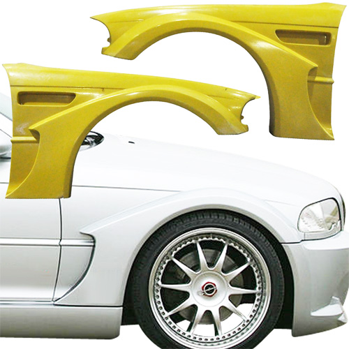 ModeloDrive FRP LDES Wide Body Fender Flares (front) > BMW 3-Series E46 1999-2005 > 2dr - Image 2