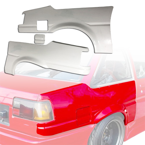 ModeloDrive FRP DMA Wide Body 40mm Fenders (rear) > Toyota Corolla AE86 1984-1987 > 2dr Coupe - Image 1