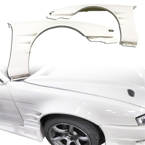 ModeloDrive FRP ORI t3 45mm Fenders (front) > Nissan 240SX S14 1997-1998 - Image 1