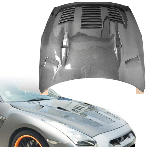 ModeloDrive Carbon Fiber GT Type-2 Hood > Nissan GT-R GTR R35 2009-2016 - Image 1