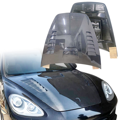 ModeloDrive Carbon Fiber MASO Hood > Porsche Cayenne (958) 2011-2014 - Image 1