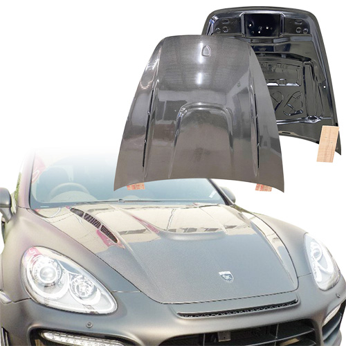 ModeloDrive Carbon Fiber HAMA Hood > Porsche Cayenne (958) 2011-2014 - Image 12