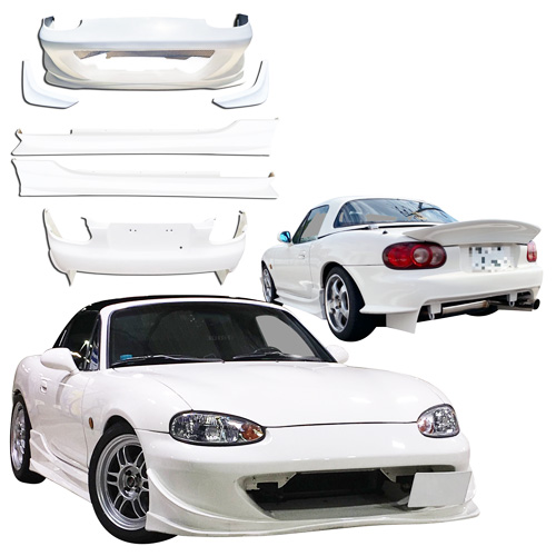ModeloDrive FRP GVAR Body Kit 9pc > Mazda Miata NB1 1998-2005 - Image 4