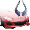 VSaero FRP TKYO Wide Body Front Lip Add-ons 2pc > Mazda RX-8 SE3P 2009-2011 - Image 1