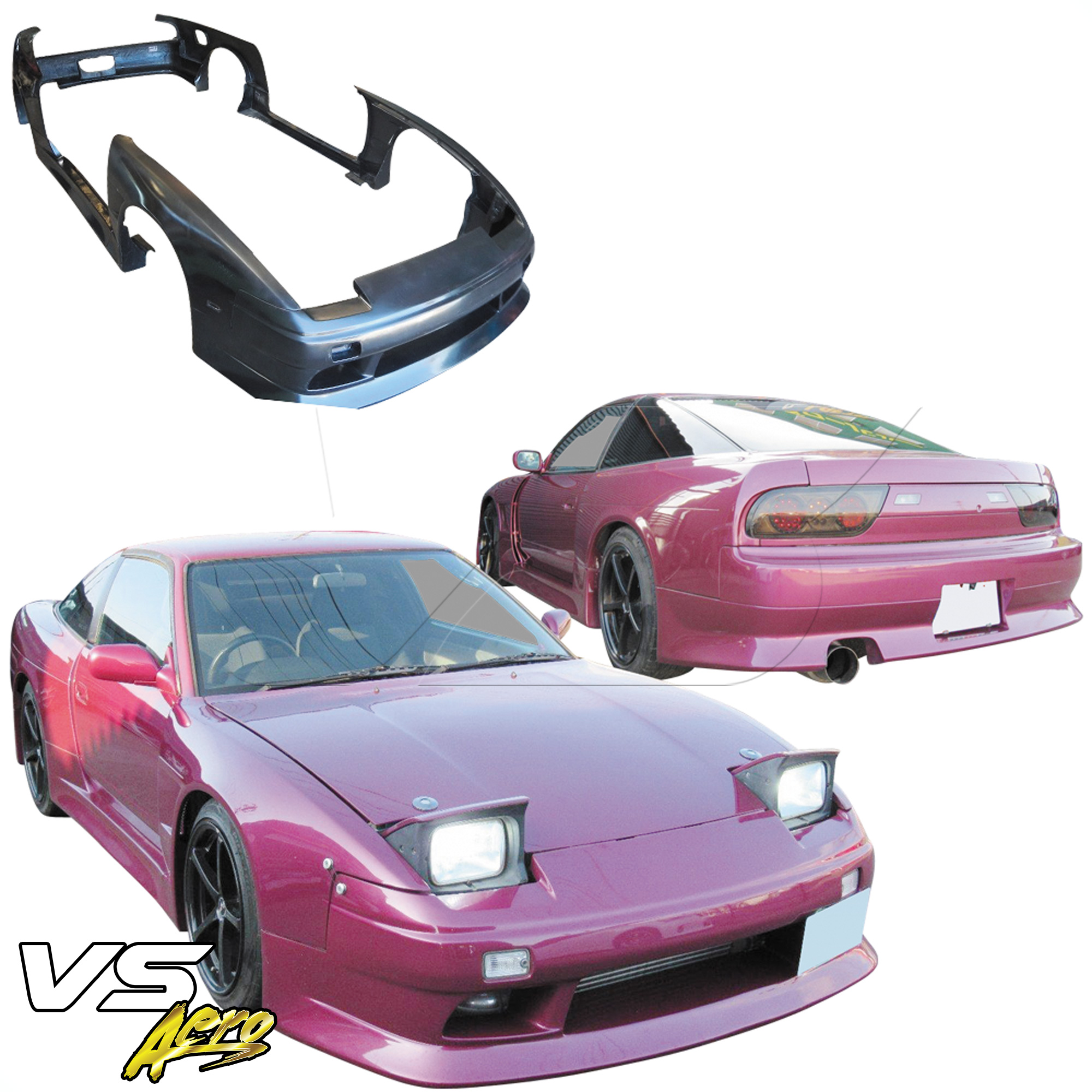 VSaero FRP VERT RIG Wide Body Kit 8pc > Nissan 240SX 1989-1994 > 3dr - Image 1