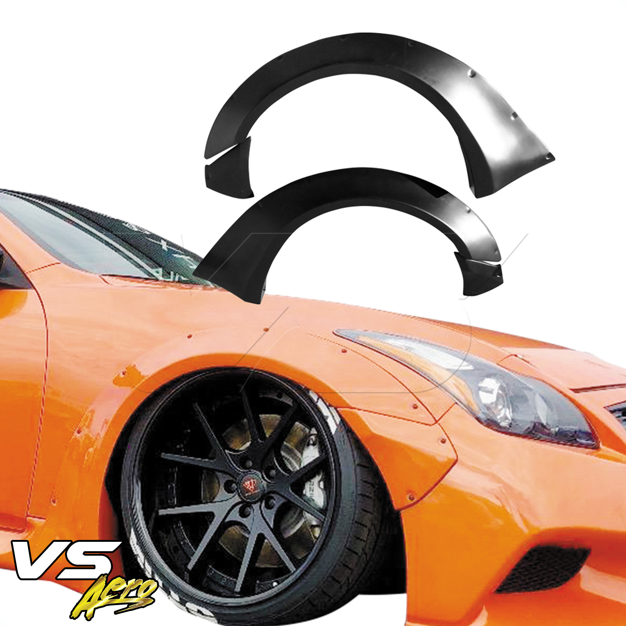 VSaero FRP LBPE Wide Body Fender Flares (front) 4pc > Infiniti G37 Coupe 2008-2015 > 2dr Coupe - Image 1