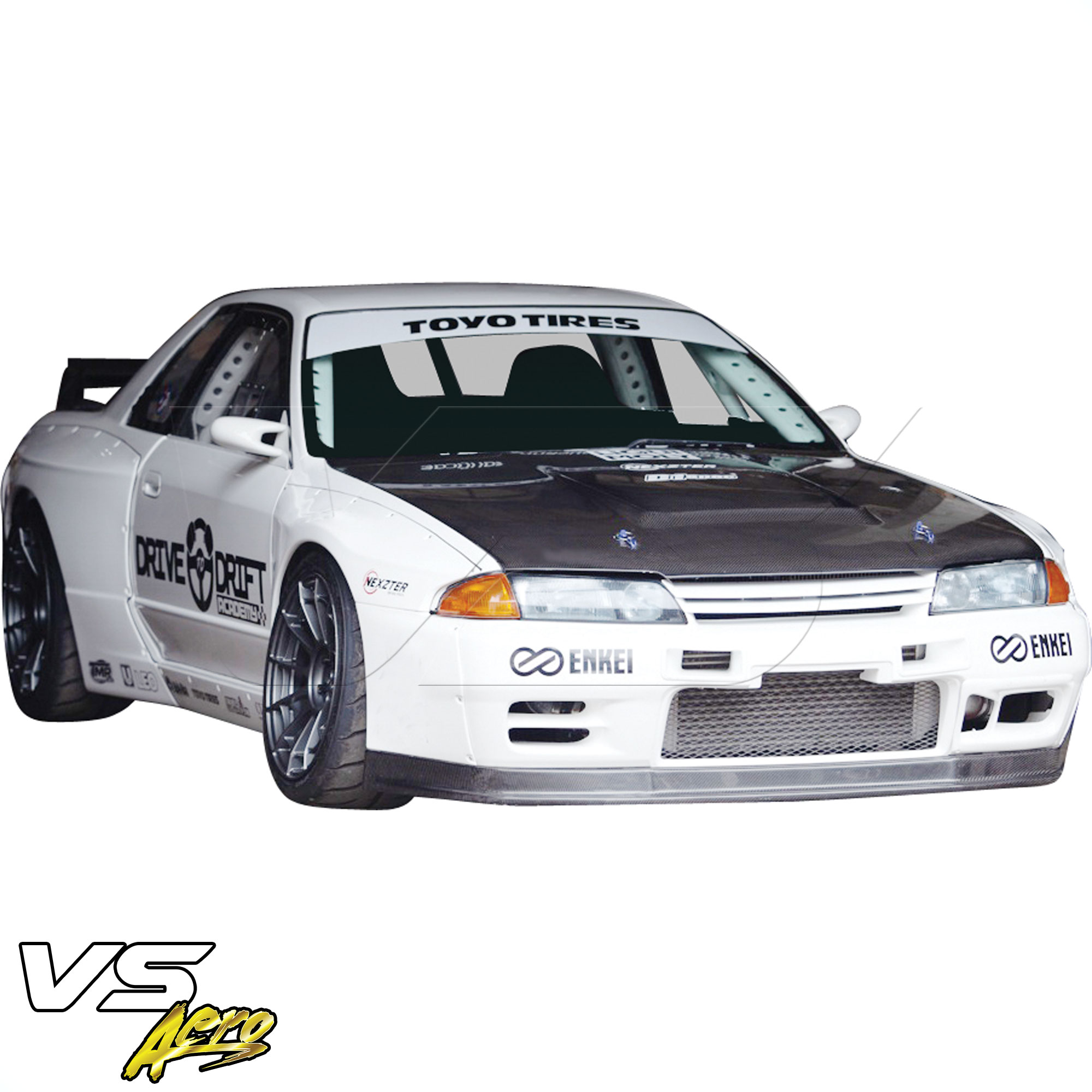 VSaero FRP TKYO Wide Body 40mm Fender Flares (front) 4pc > Nissan Skyline R32 1990-1994 > 2dr Coupe - Image 4