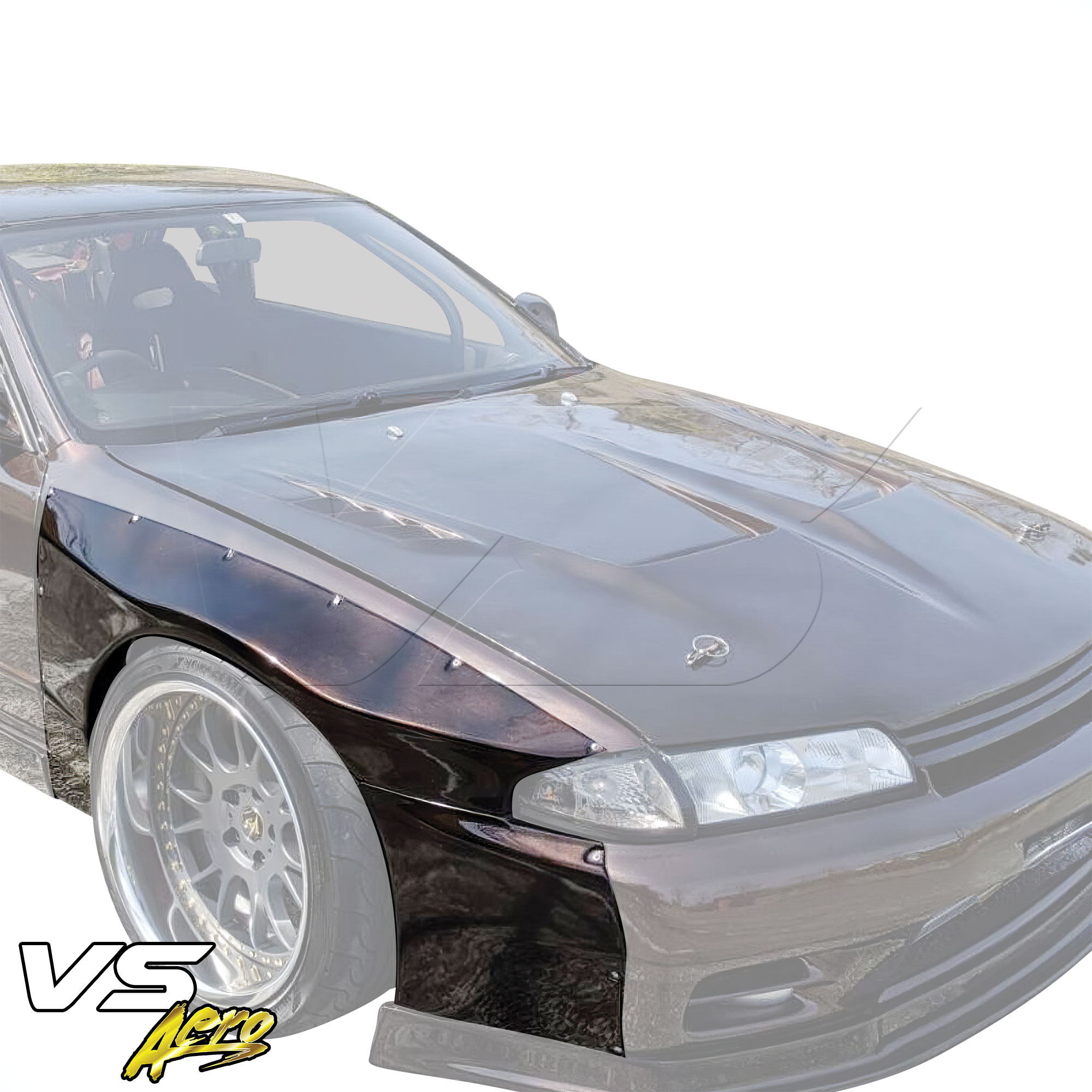 VSaero FRP TKYO Wide Body 40mm Fender Flares (front) 4pc > Nissan Skyline R32 1990-1994 > 2dr Coupe - Image 10