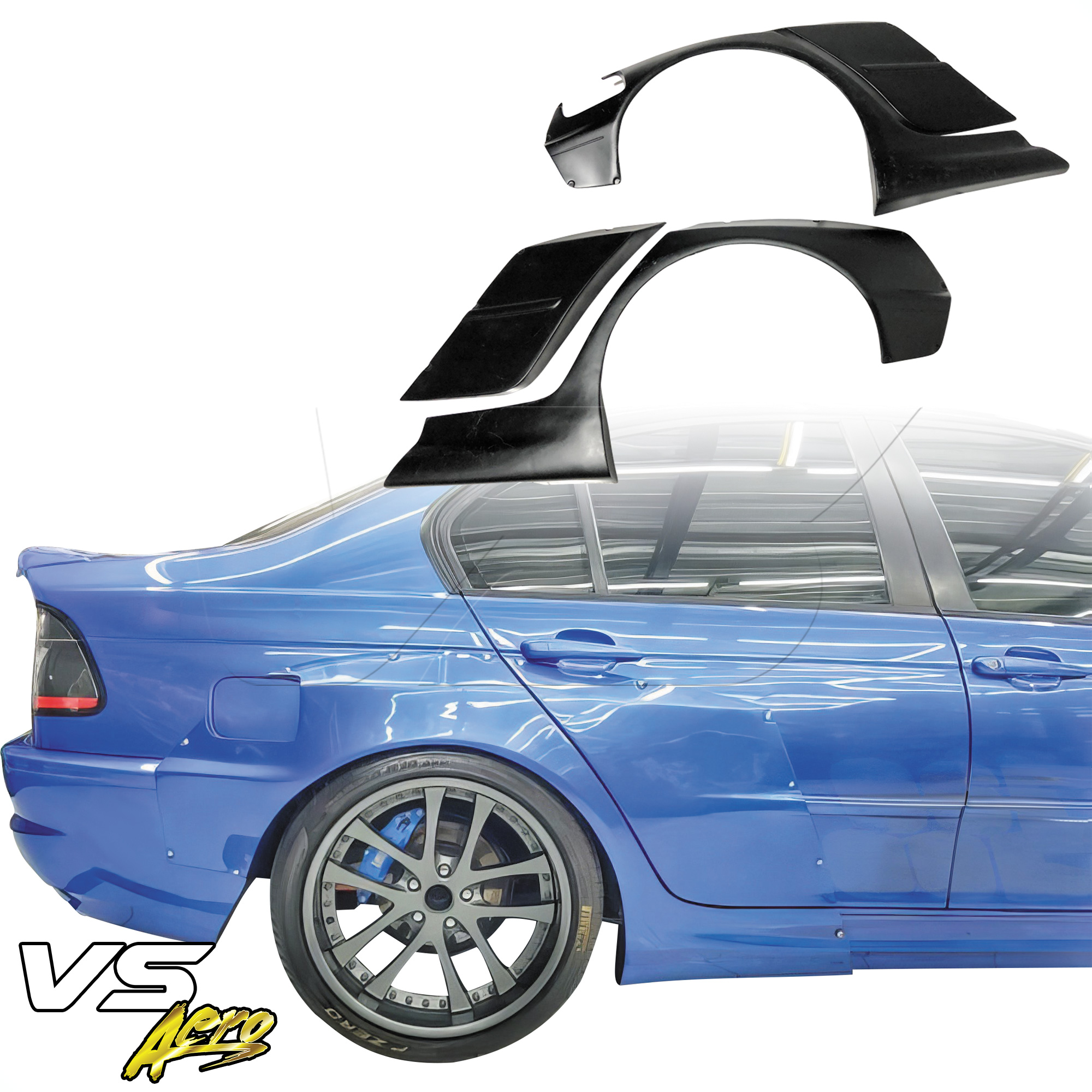 VSaero FRP TKYO V2 Wide Body Fender Flares (rear) > BMW 3-Series 325i 330i E46 1999-2005 > 4dr Sedan - Image 17