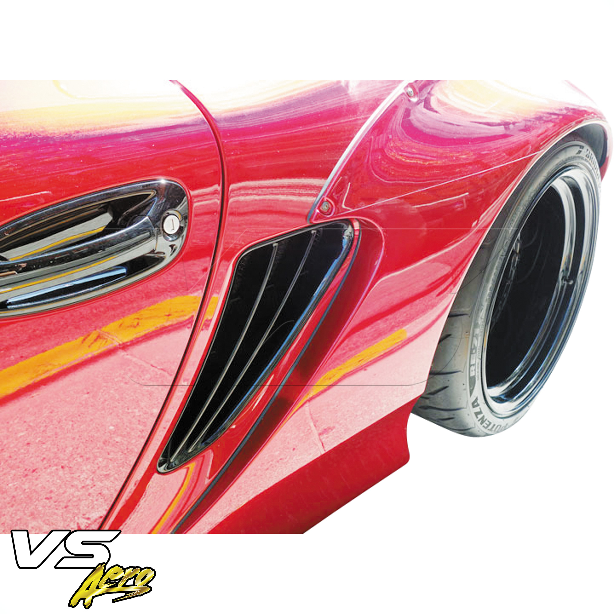VSaero FRP TKYO v1 Wide Body 100mm Fender Flares (rear) > Porsche Cayman 987 2006-2008 - Image 3