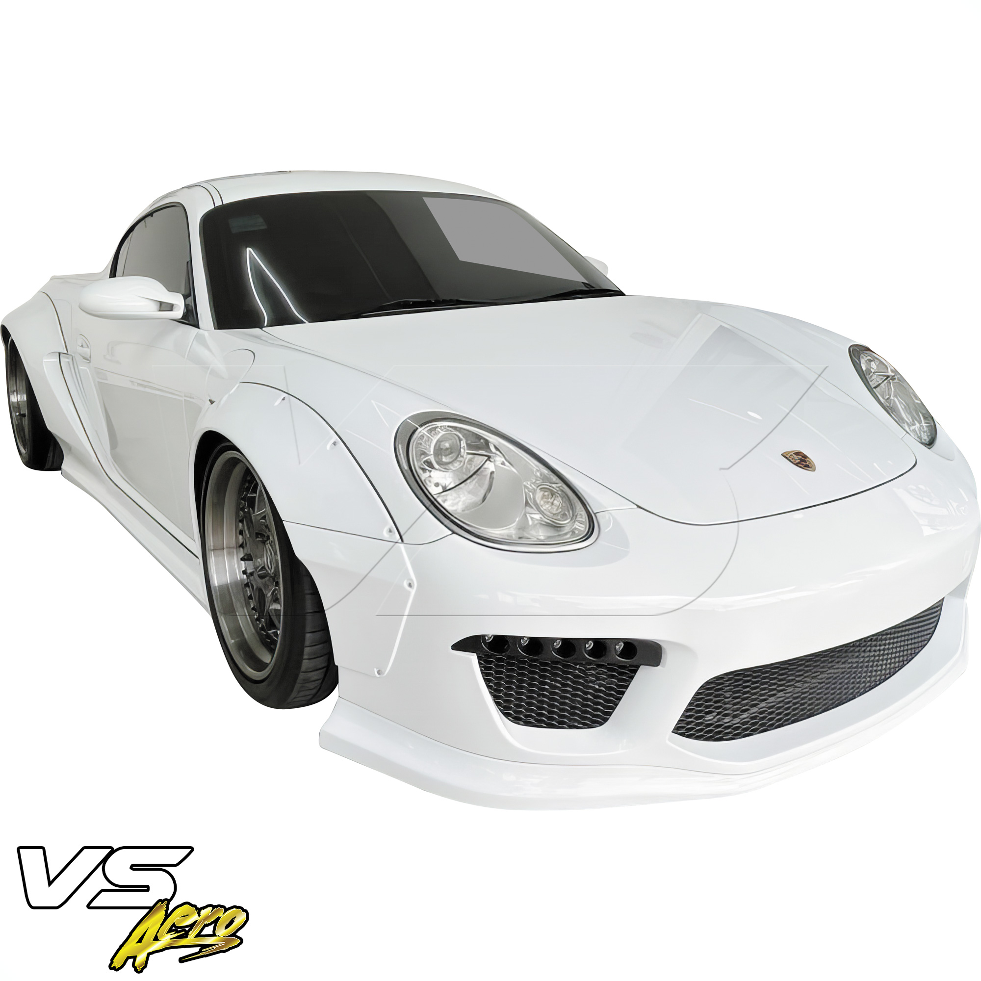 VSaero FRP TKYO v2 Wide Body Front Bumper 3pc > Porsche Cayman 987 2006-2008 - Image 17