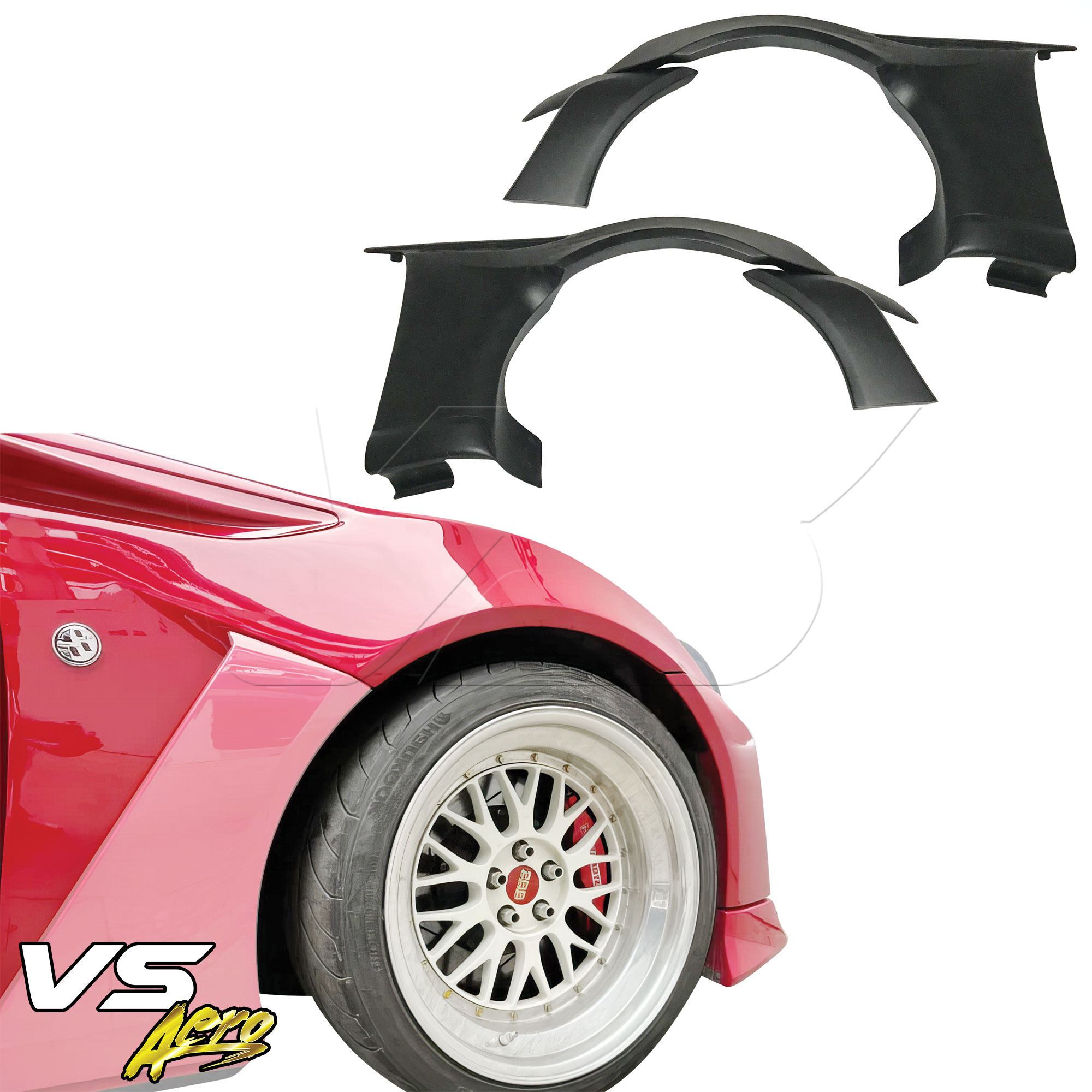 VSaero FRP AG T2 Wide Body 50mm Fenders (front) 4pc > Toyota 86 2017-2020 - Image 3