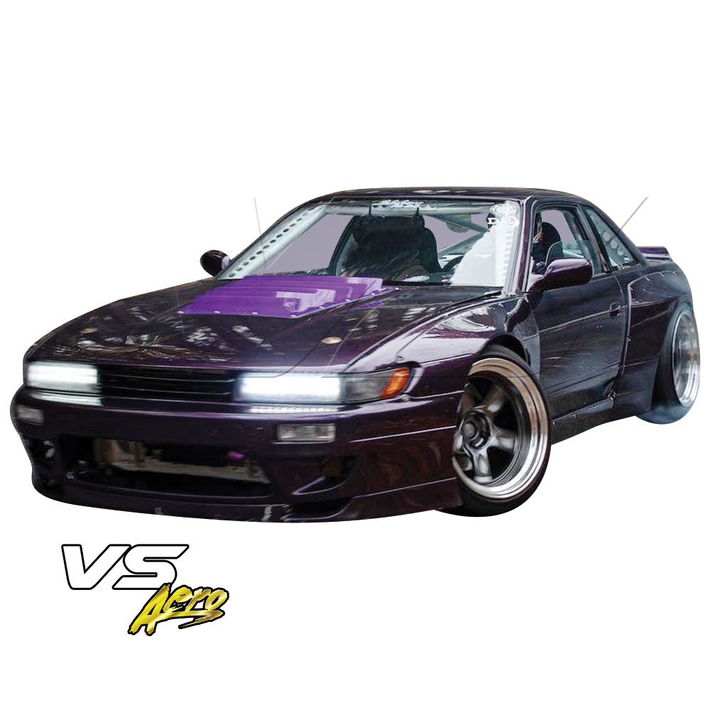 VSaero FRP TKYO v3 Wide Body Front Bumper 3pc > Nissan Silvia S13 1989-1994 > 2/3dr - Image 7