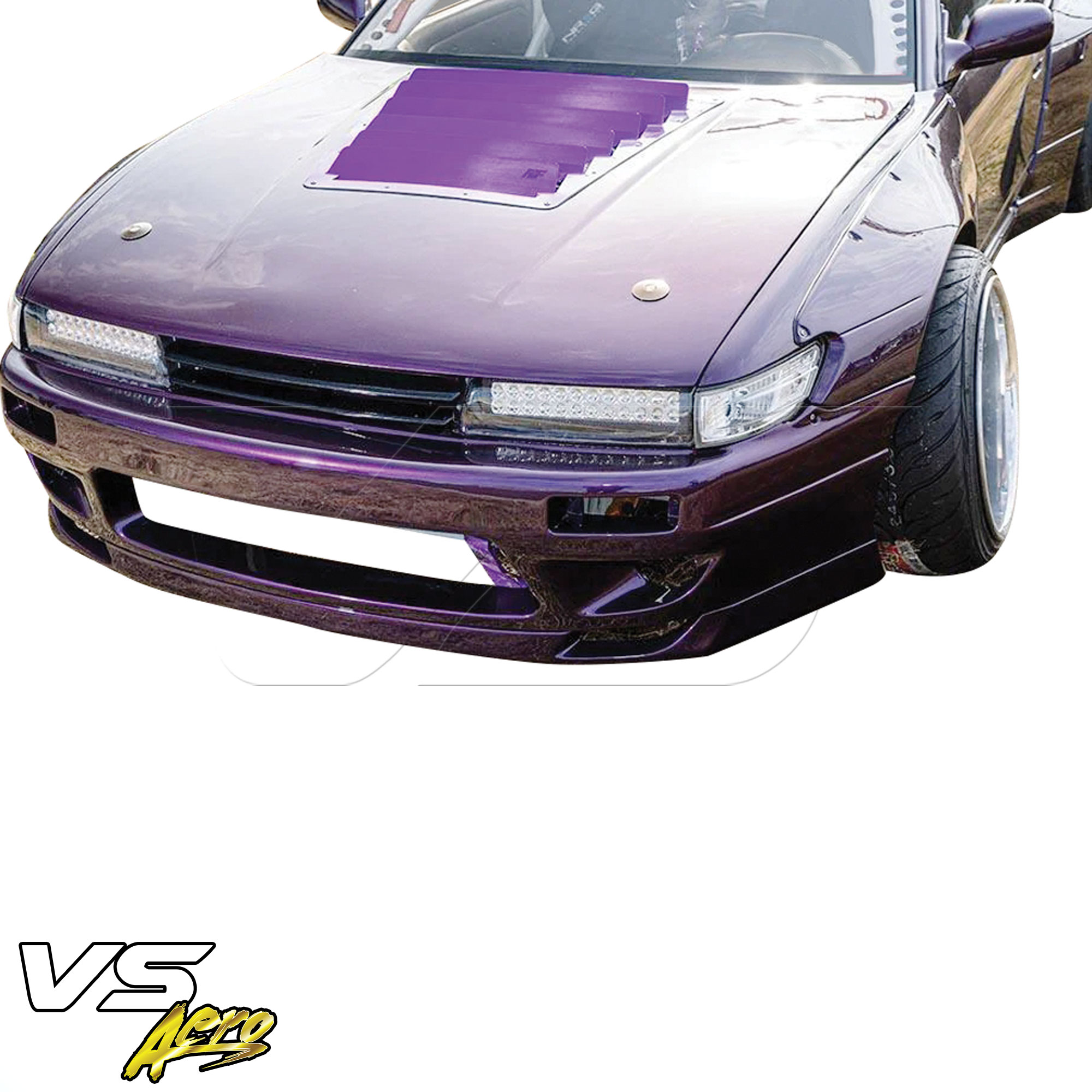 VSaero FRP TKYO v3 Wide Body Front Bumper 3pc > Nissan Silvia S13 1989-1994 > 2/3dr - Image 1