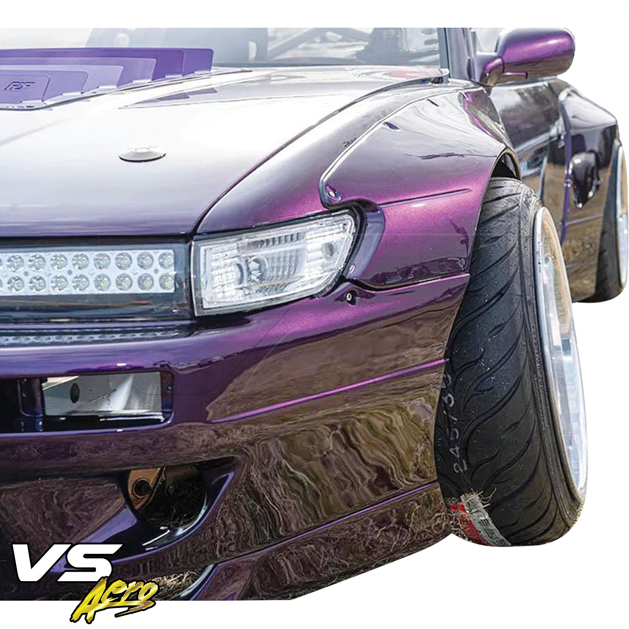 VSaero FRP TKYO v3 Wide Body 40mm Fender Flares (front) > Nissan Silvia S13 1989-1994 > 2/3dr - Image 12