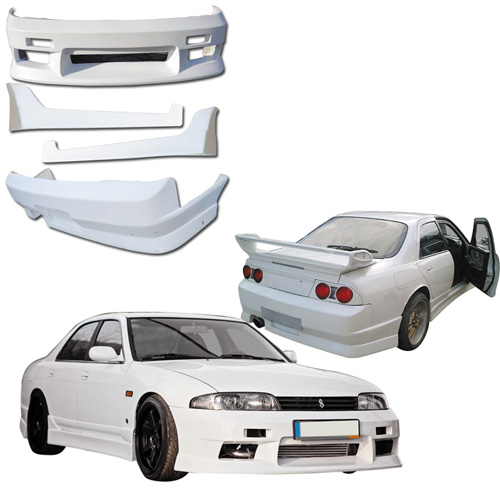 VSaero FRP MSPO Body Kit 4pc > Nissan Skyline R33 GTS 1995-1998 > 4dr Sedan - Image 1