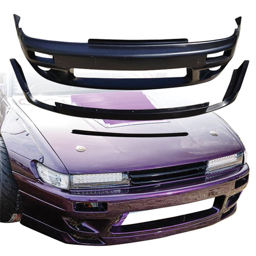 VSaero FRP TKYO v3 Wide Body Front Bumper 3pc > Nissan Silvia S13 1989-1994 > 2/3dr - Image 11