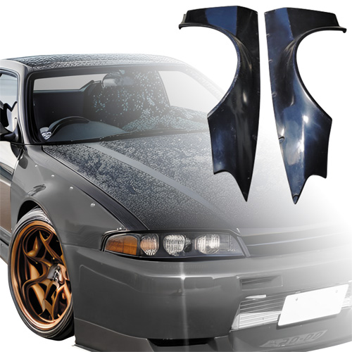 VSaero FRP TKYO Wide Body 65mm Fender Flares (front) > Nissan Skyline R33 1995-1998 > 2dr Coupe - Image 3